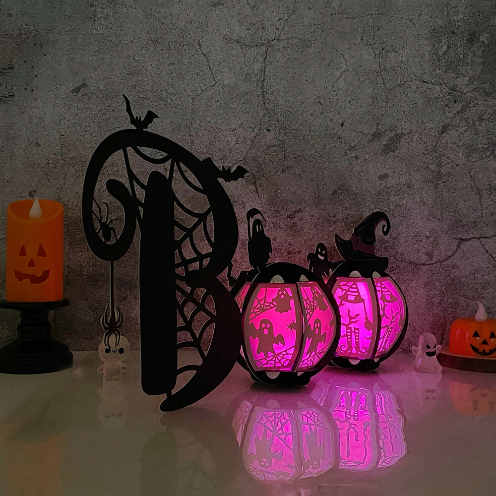 BOO – 3D Lantern SVG File for Cricut & Silhouette