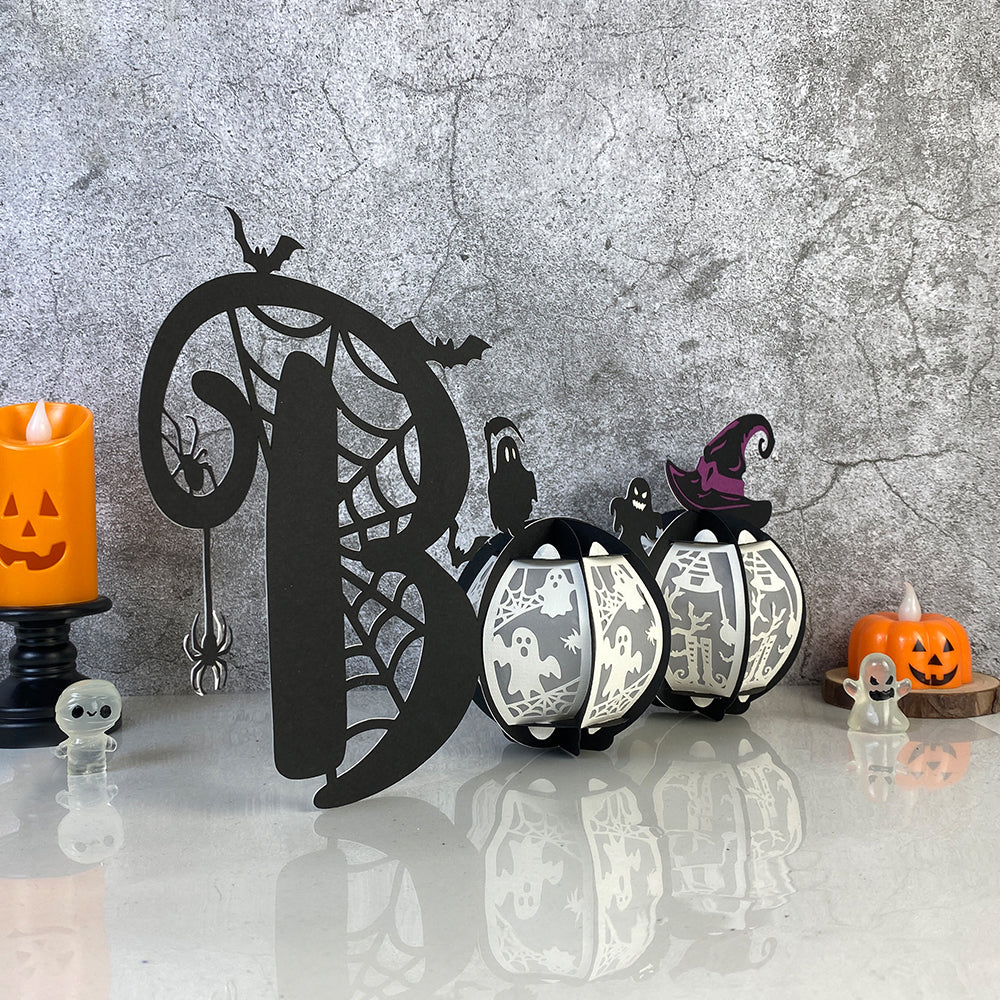 BOO – 3D Lantern SVG File for Cricut & Silhouette