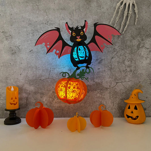 Bat - 3D Halloween Paper Lantern File - Cricut File  - VEKTOR KRAFT