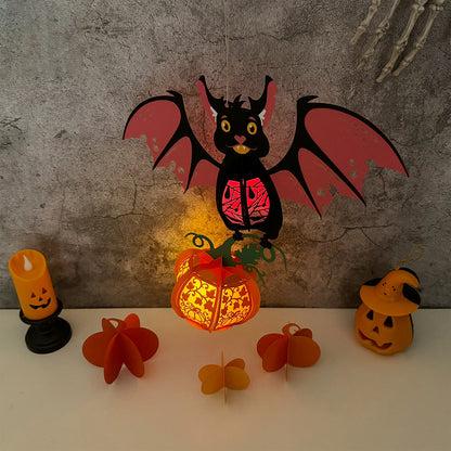 Bat – 3D Lantern SVG File for Cricut & Silhouette