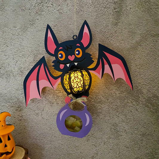 Bat 3 - 3D Halloween Paper Lantern File - Cricut File  - VEKTOR KRAFT