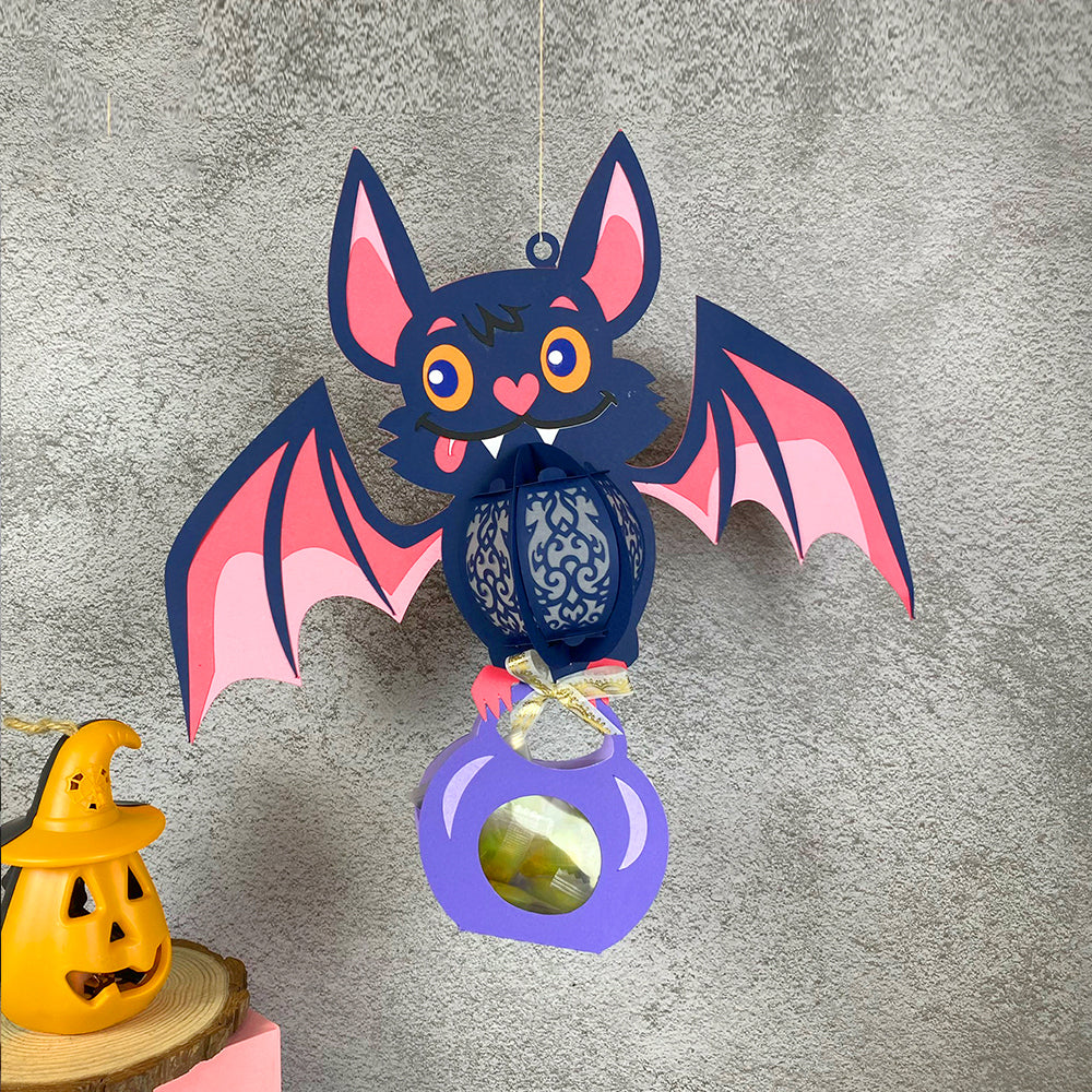 Bat 3 – 3D Lantern SVG File for Cricut & Silhouette