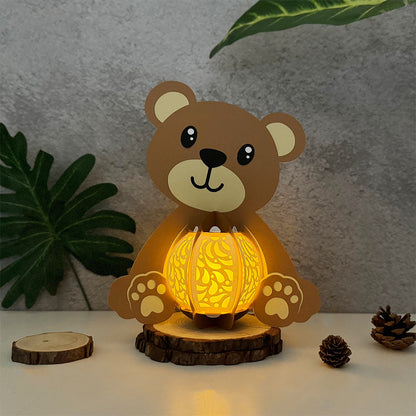 Bear – 3D Lantern SVG File for Cricut & Silhouette