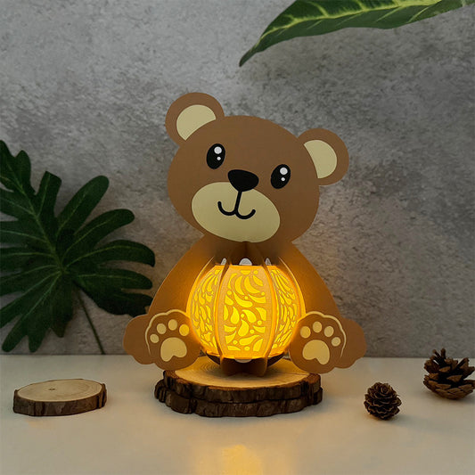 Bear - 3D Animal Lantern File  - Cricut File  - VEKTOR KRAFT