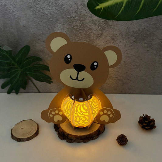 Bear - 3D Animal Lantern File  - Cricut File  - VEKTOR KRAFT