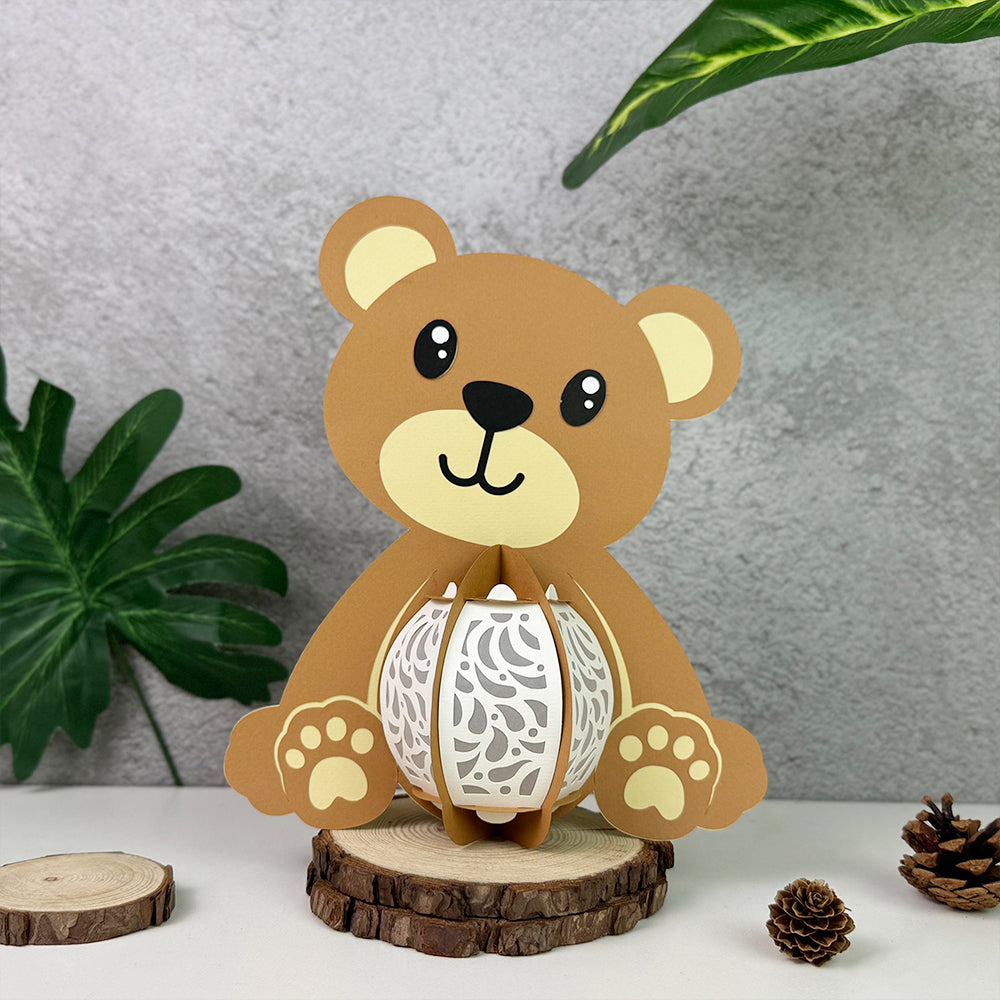 Bear – 3D Lantern SVG File for Cricut & Silhouette