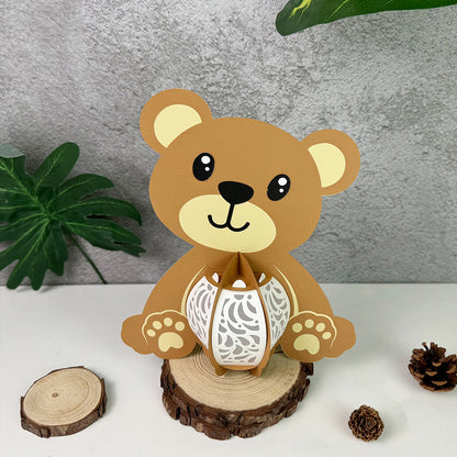 Bear – 3D Lantern SVG File for Cricut & Silhouette