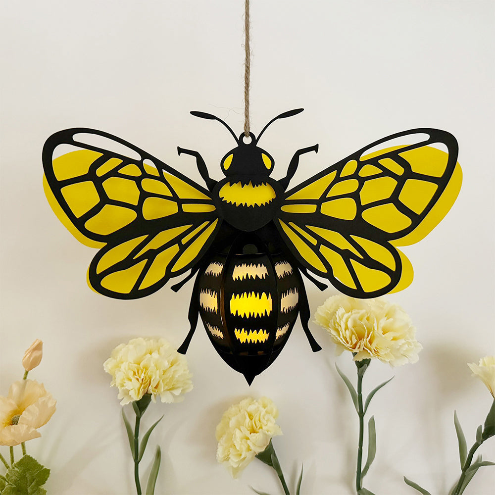 Bee – 3D Lantern SVG File for Cricut & Silhouette
