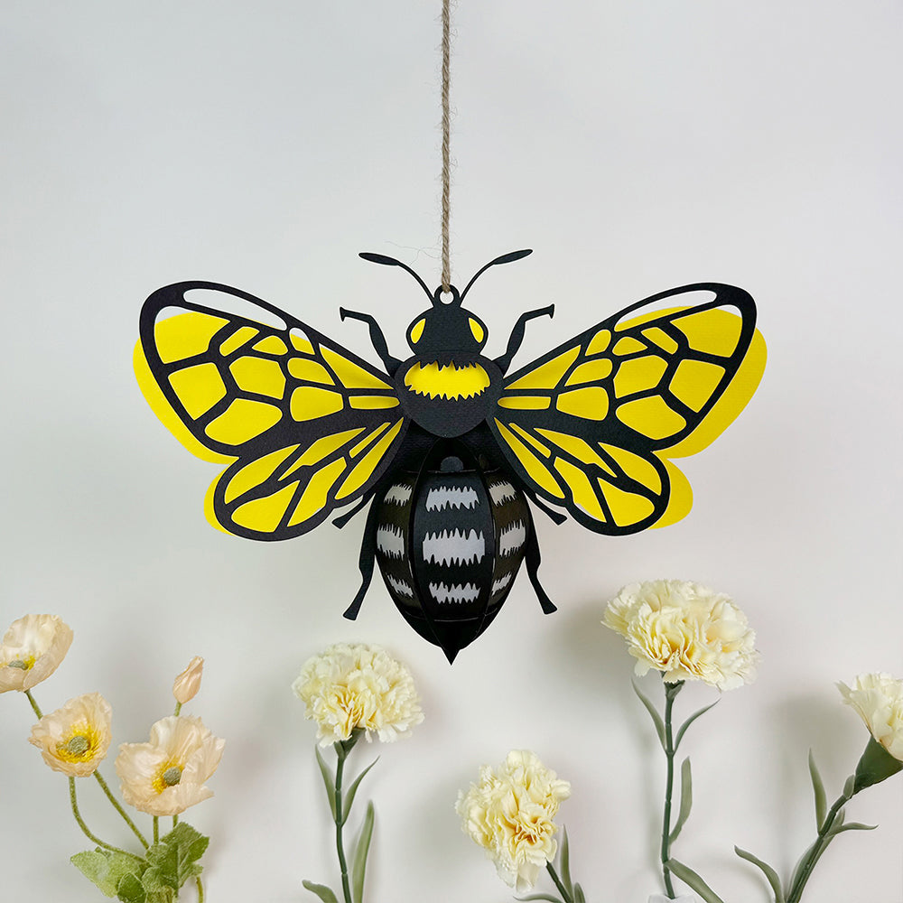 Bee – 3D Lantern SVG File for Cricut & Silhouette