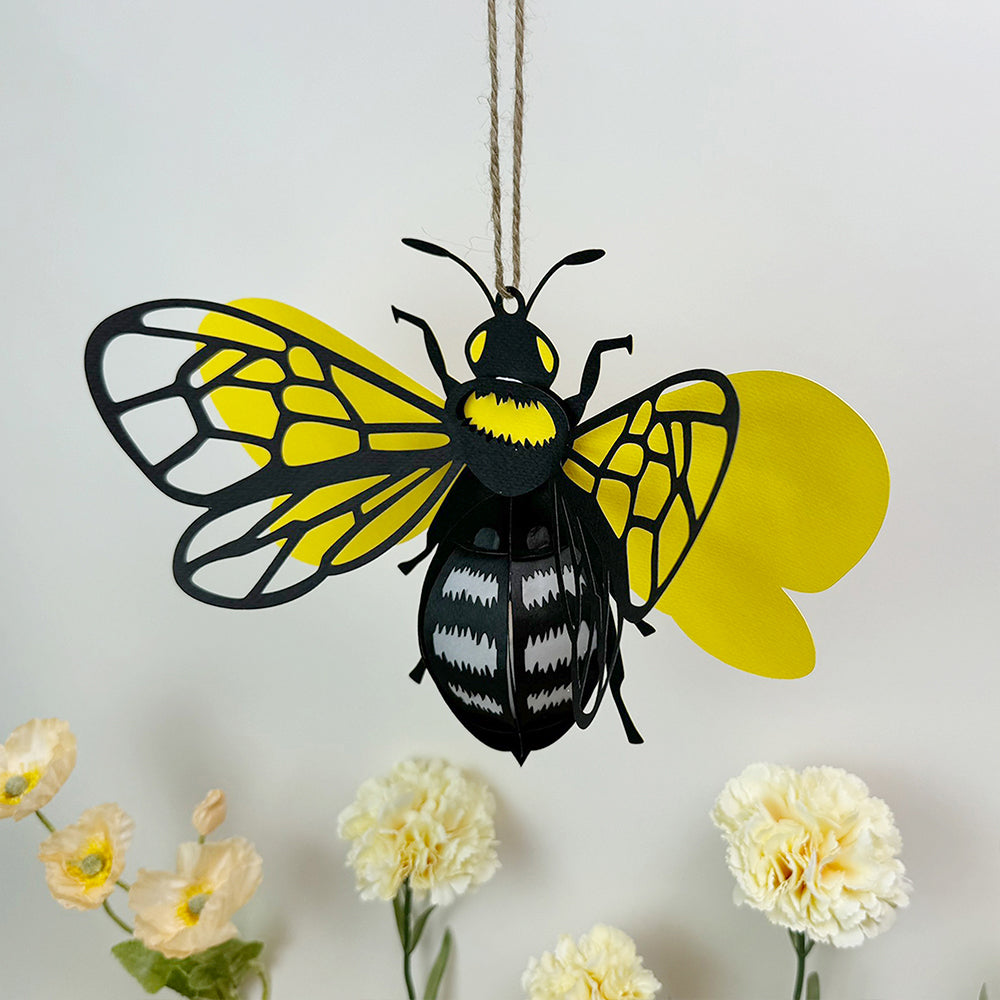 Bee – 3D Lantern SVG File for Cricut & Silhouette