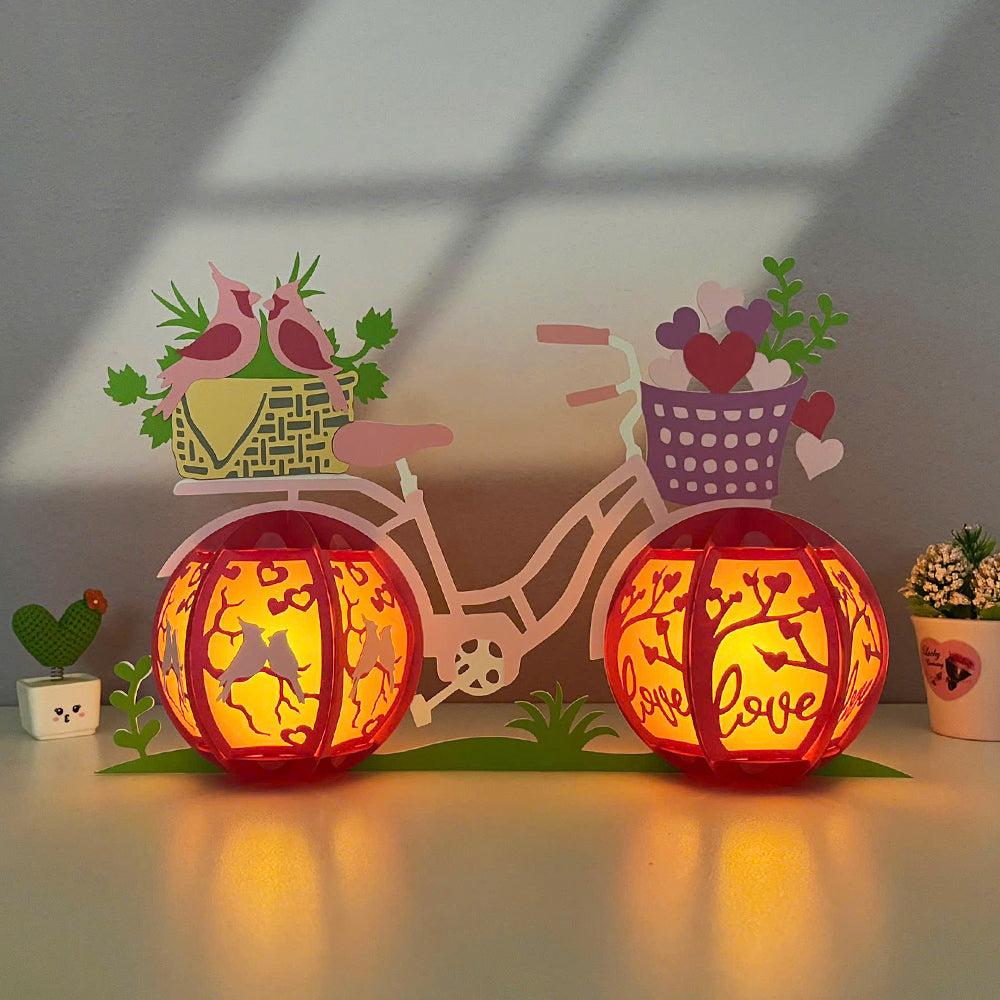 Bicycle – 3D Lantern SVG File for Cricut & Silhouette