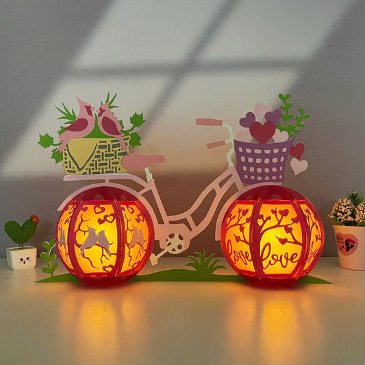 Bicycle - 3D Valentine Lantern File - Cricut File  - VEKTOR KRAFT