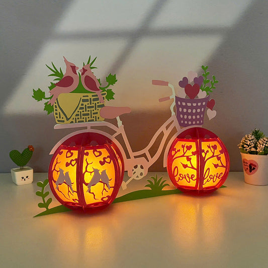 Bicycle - 3D Valentine Lantern File - Cricut File  - VEKTOR KRAFT