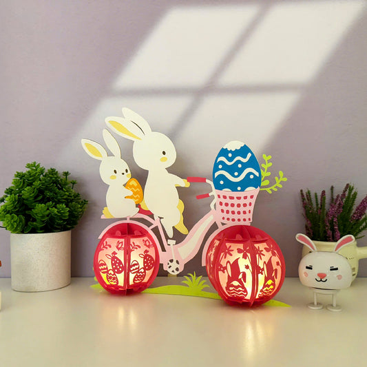Bike Easter - 3D Easter Lantern File - Cricut File  - VEKTOR KRAFT