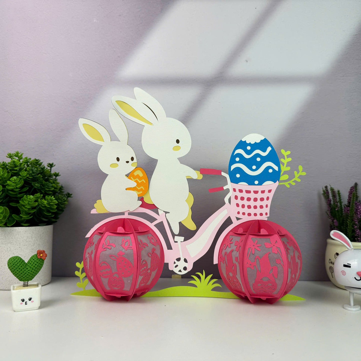Bike Easter – 3D Lantern SVG File for Cricut & Silhouette
