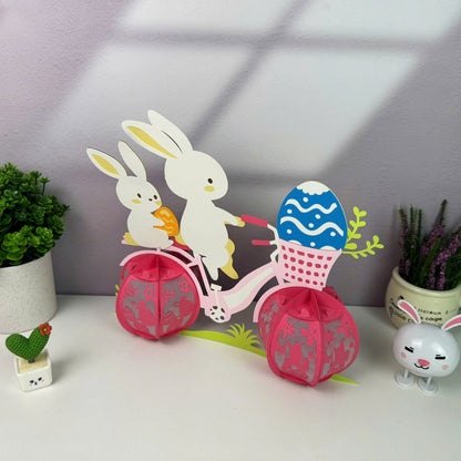Bike Easter – 3D Lantern SVG File for Cricut & Silhouette