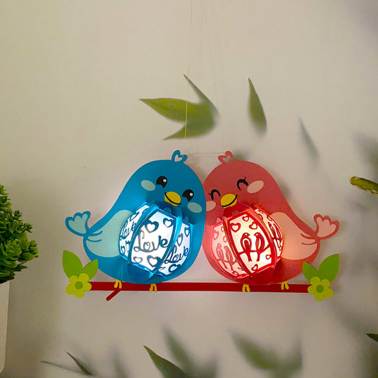 Bird Couple - 3D Valentine Lantern File - Cricut File  - VEKTOR KRAFT
