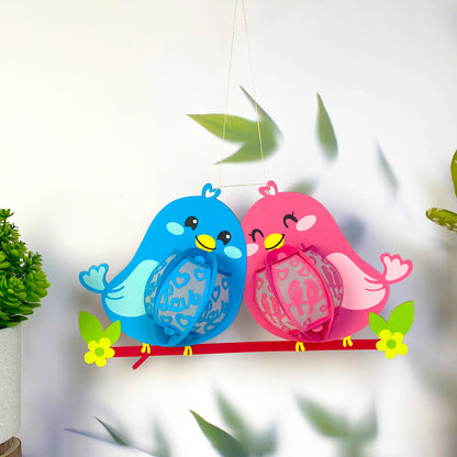 Bird Couple – 3D Lantern SVG File for Cricut & Silhouette