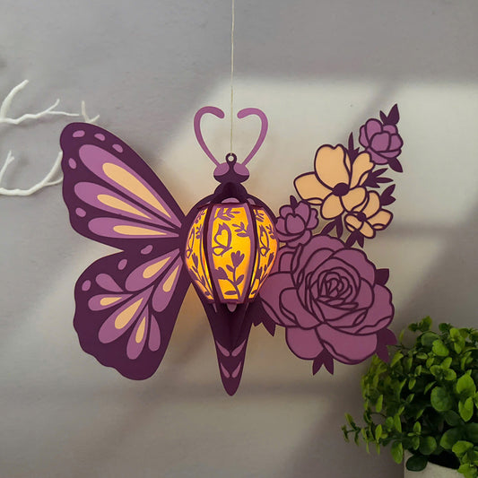 Butterfly Flower - 3D Paper Lantern File - Cricut File  - VEKTOR KRAFT