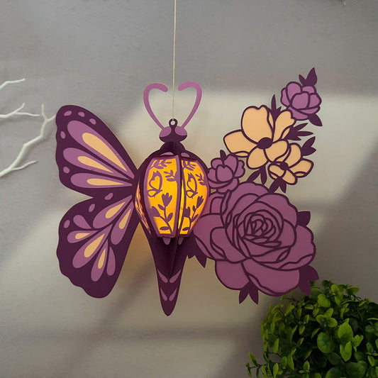 Butterfly Flower - 3D Paper Lantern File - Cricut File  - VEKTOR KRAFT