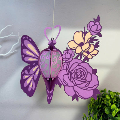 Butterfly Flower – 3D Lantern SVG File for Cricut & Silhouette