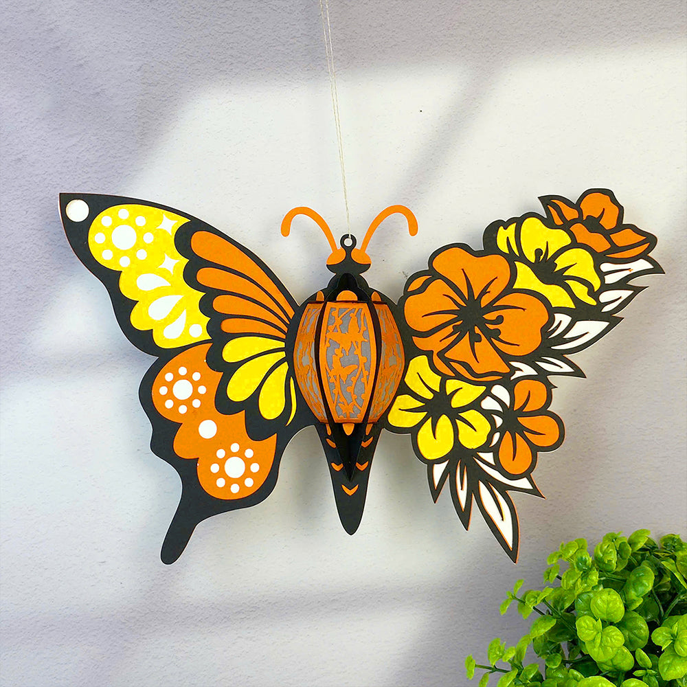 Butterfly Flower 3 – 3D Lantern SVG File for Cricut & Silhouette