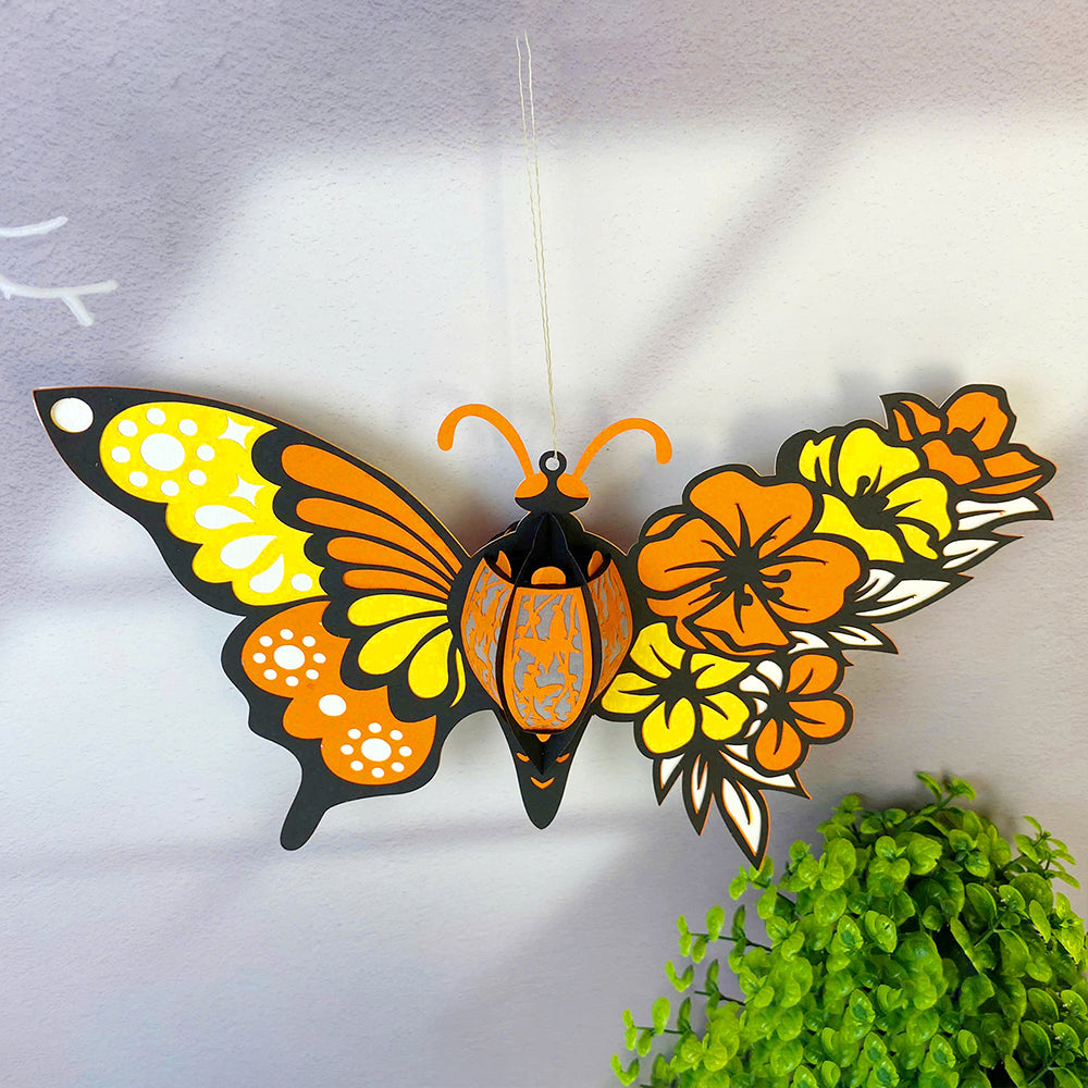 Butterfly Flower 3 – 3D Lantern SVG File for Cricut & Silhouette