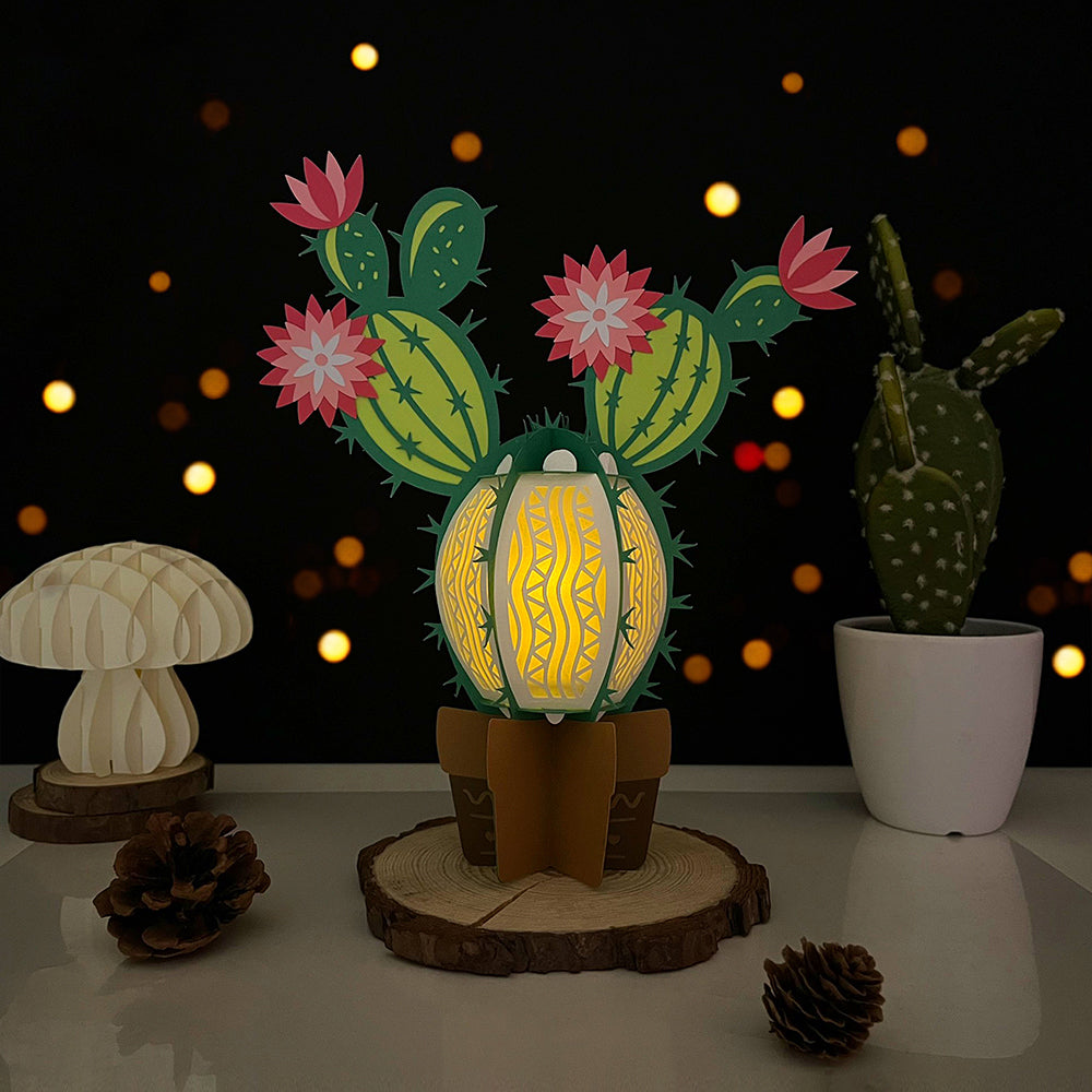 Cactus – 3D Lantern SVG File for Cricut & Silhouette