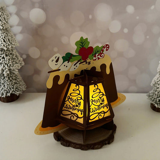 Cake Christmas - 3D Christmas Lantern File - Cricut File  - VEKTOR KRAFT