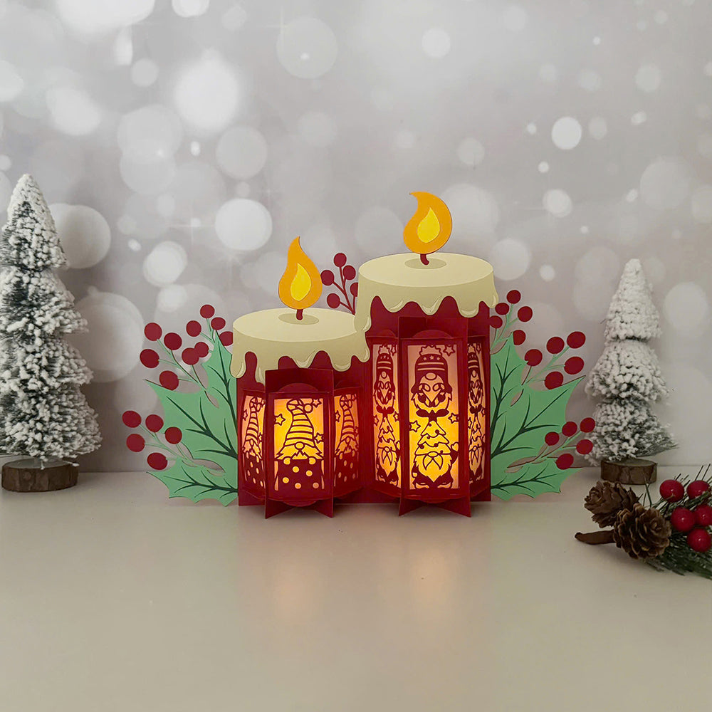 Gnome Christmas – 3D Lantern SVG File for Cricut & Silhouette