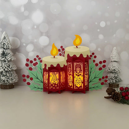 Gnome Christmas – 3D Lantern SVG File for Cricut & Silhouette