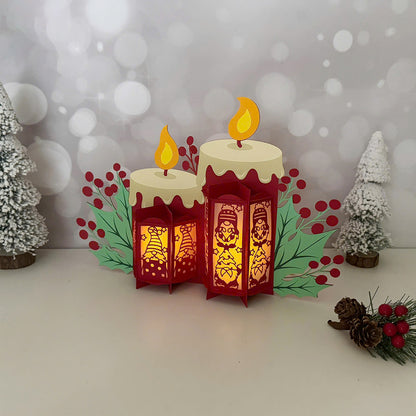 Gnome Christmas – 3D Lantern SVG File for Cricut & Silhouette