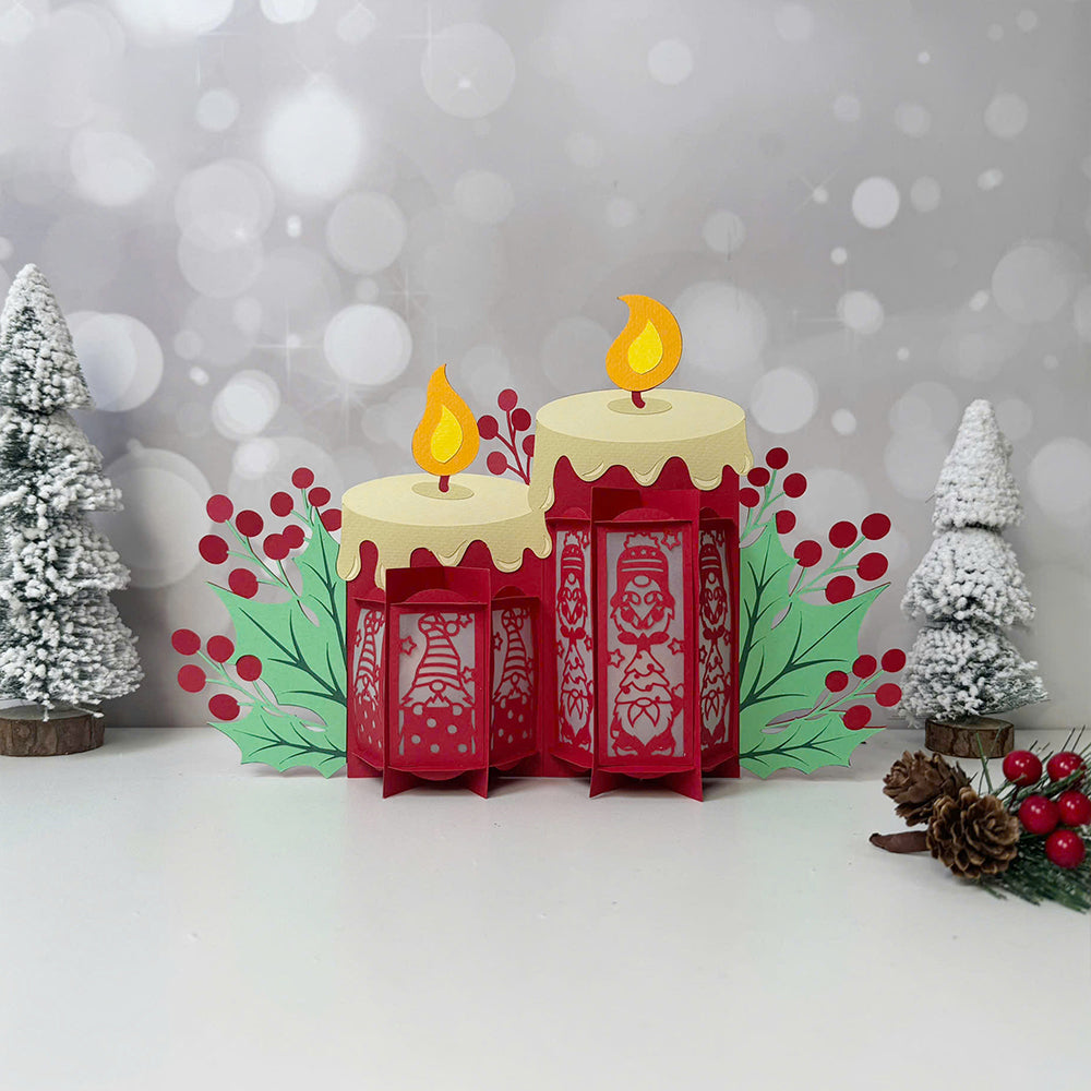 Gnome Christmas – 3D Lantern SVG File for Cricut & Silhouette
