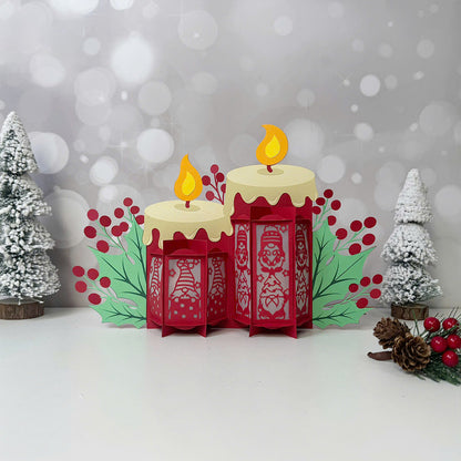 Gnome Christmas – 3D Lantern SVG File for Cricut & Silhouette