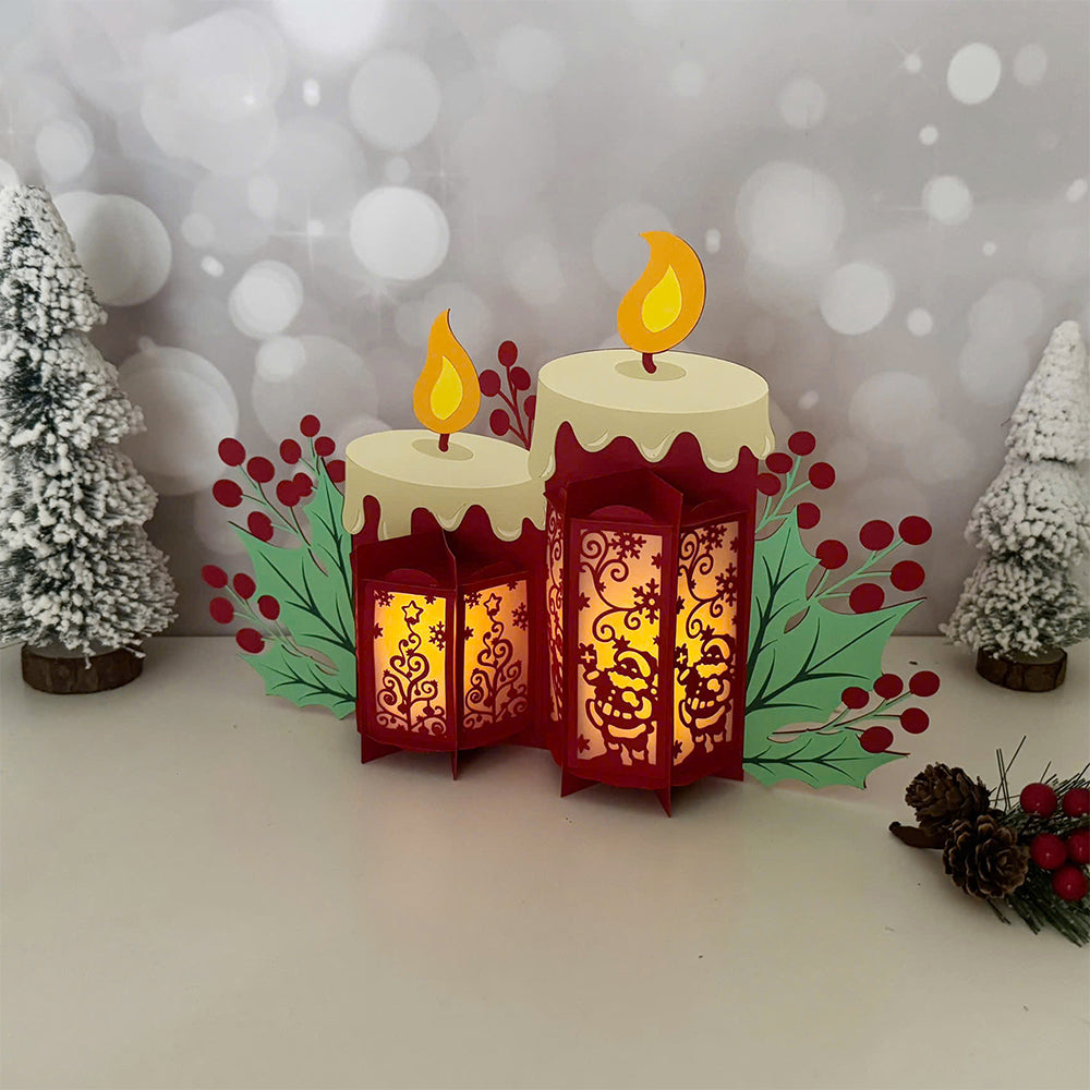 Santa Christmas – 3D Lantern SVG File for Cricut & Silhouette