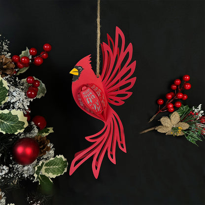 Cardinal Bird – 3D Lantern SVG File for Cricut & Silhouette