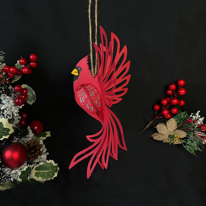 Cardinal Bird – 3D Lantern SVG File for Cricut & Silhouette