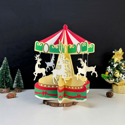 Carousel Christmas – 3D Lantern SVG File for Cricut & Silhouette