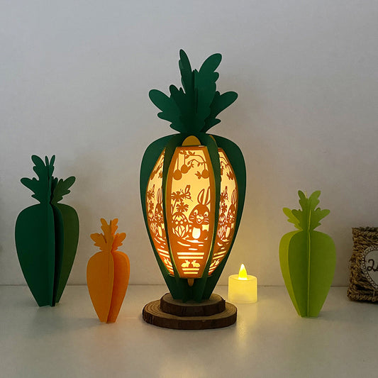 Easter - 3D Carrot Easter Lantern File - Cricut File - VEKTOR KRAFT