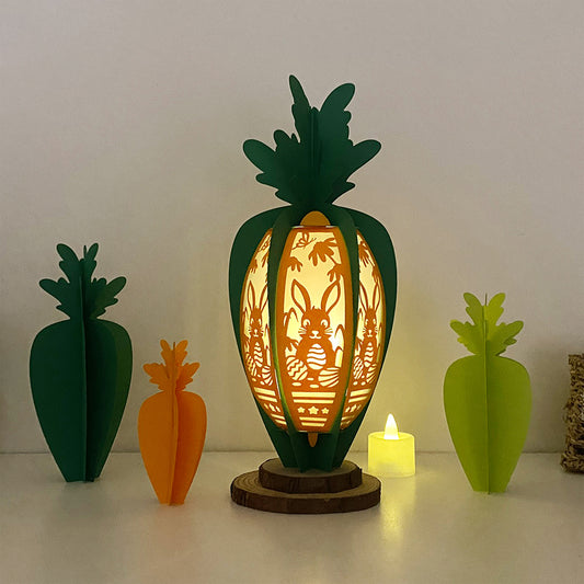 Easter 3 - 3D Carrot Easter Lantern File - Cricut File - VEKTOR KRAFT