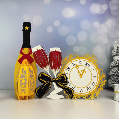 Champagne – 3D Lantern SVG File for Cricut & Silhouette