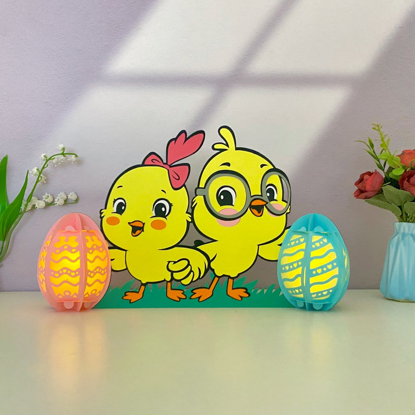 Chicken Easter - 3D Easter Paper Cut Lantern File - Cricut File - VEKTOR KRAFT