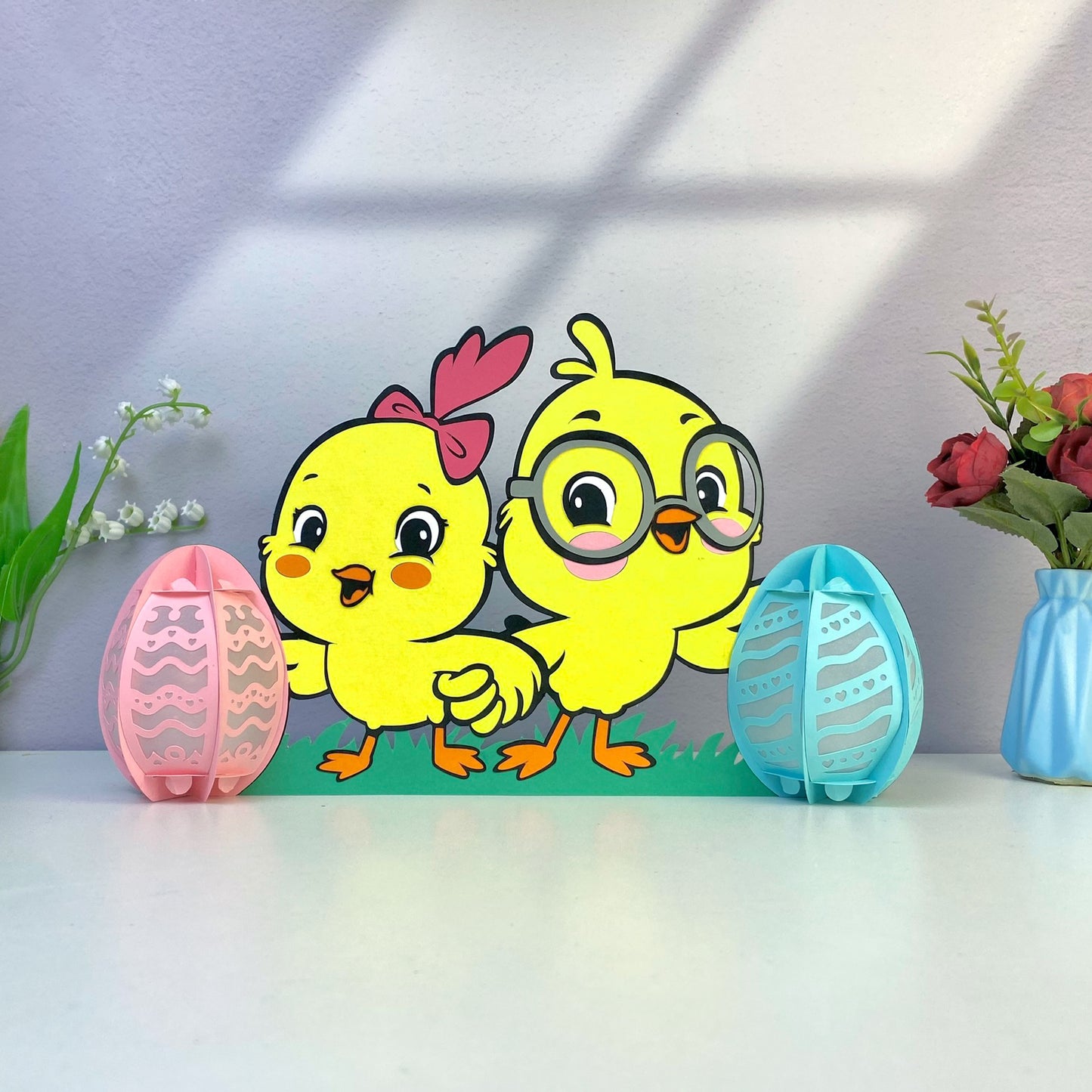 Chicken Easter - 3D Easter Paper Cut Lantern File - Cricut File - VEKTOR KRAFT
