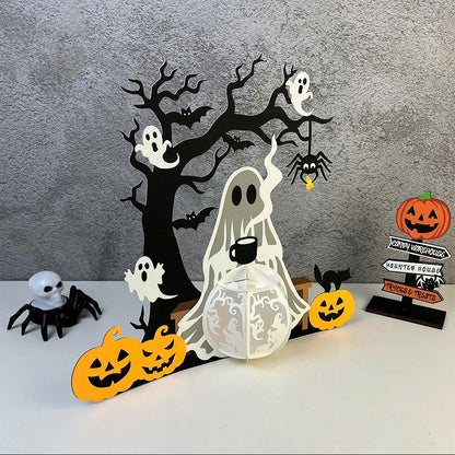 Chilling Ghost – 3D Lantern SVG File for Cricut & Silhouette