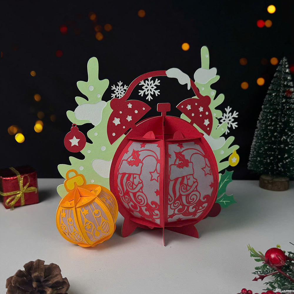 Christmas Clock – 3D Lantern SVG File for Cricut & Silhouette