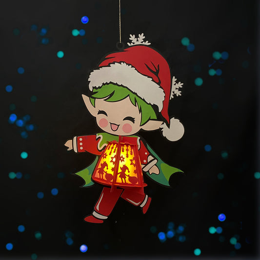 Christmas Elf - 3D Christmas Paper Cut Lantern File - Cricut File  - VEKTOR KRAFT
