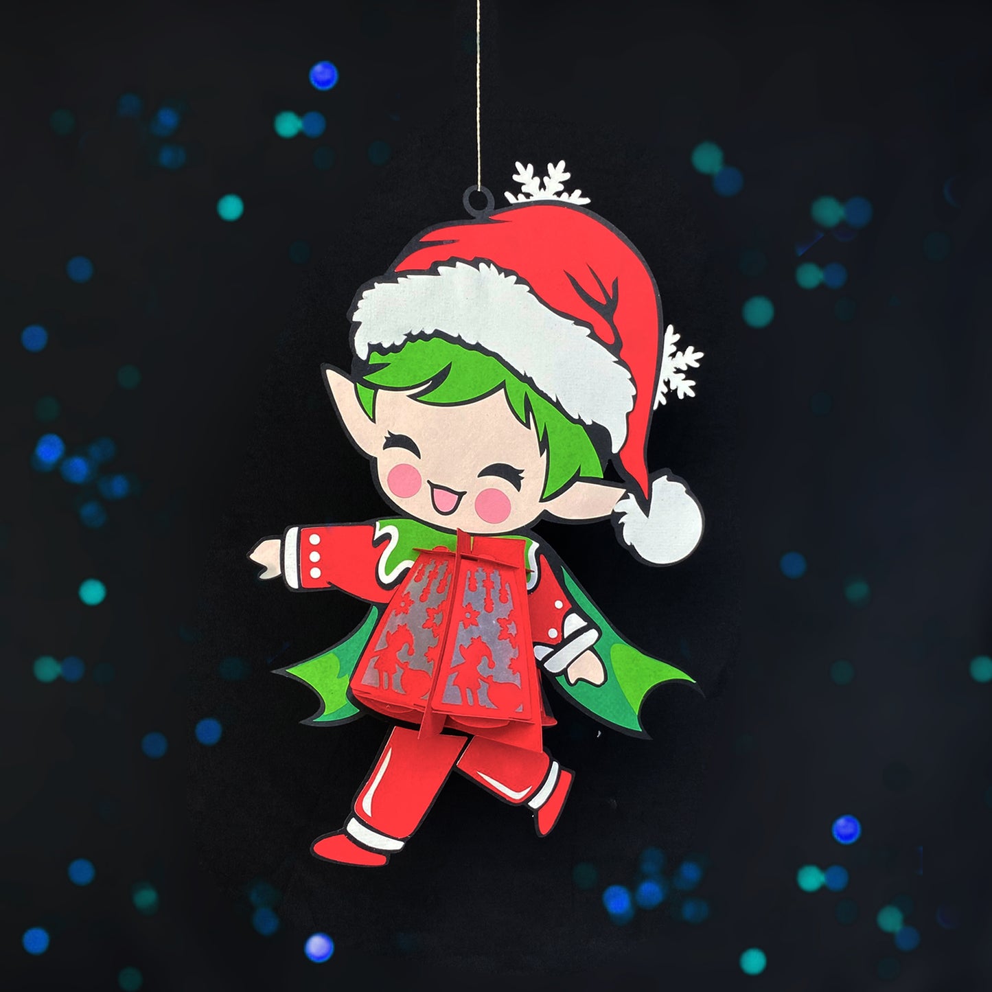 Christmas Elf – 3D Lantern SVG File for Cricut & Silhouette