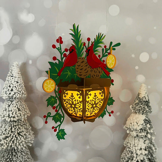 Christmas Flower Pot 2 - 3D Christmas Lantern File - Cricut File  - VEKTOR KRAFT