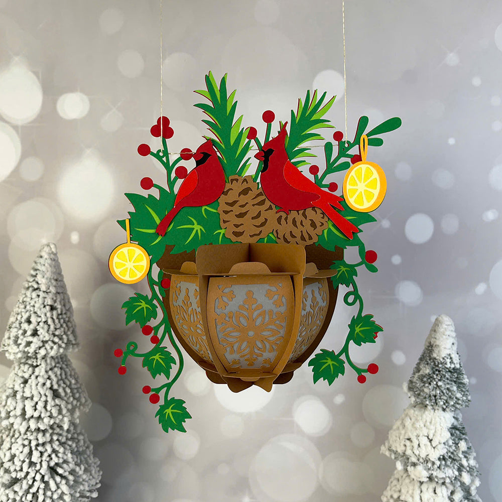 Christmas Flower Pot 2 - 3D Christmas Lantern File - Cricut File  - VEKTOR KRAFT