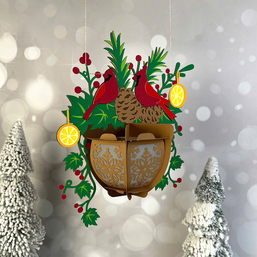 Christmas Flower Pot 2 - 3D Christmas Lantern File - Cricut File  - VEKTOR KRAFT